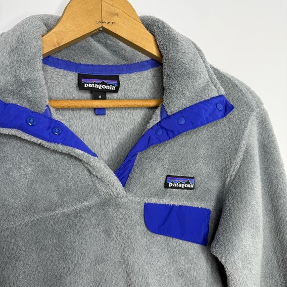 PATAGONIA Gray Snap T Pullover Fleece Sweatshirt - Picture 2 of 4